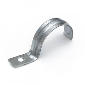 Скоба металлическая однолапковая усиленная противопожарная СМОУ d38-40 мм отв. d 6,5 мм (50шт/400шт уп/кор) Промрукав