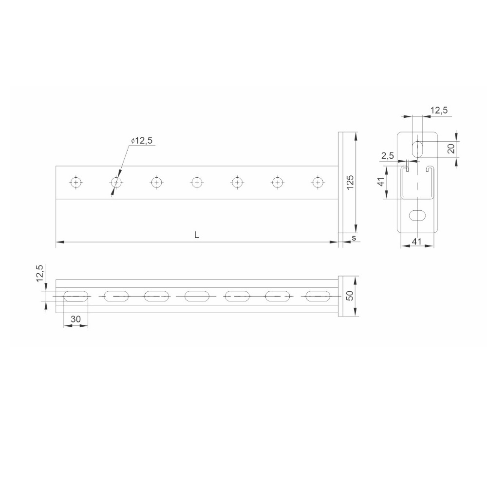Консоль STRUT КСС-41х41х450 (2,5мм) Промрукав