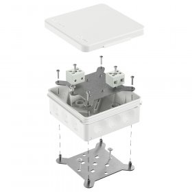 Коробка огнестойкая для о/п двухкомпонентная 60-0303-FR6.0-4 Е15-Е120 RAL9003 100х100х40 (16 шт/кор) Промрукав