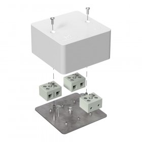 Коробка огнестойкая для кабель-канала 40-0460-FR10.0-6 Е15-Е120 RAL9003 85х85х45 (44 шт/кор) Промрукав