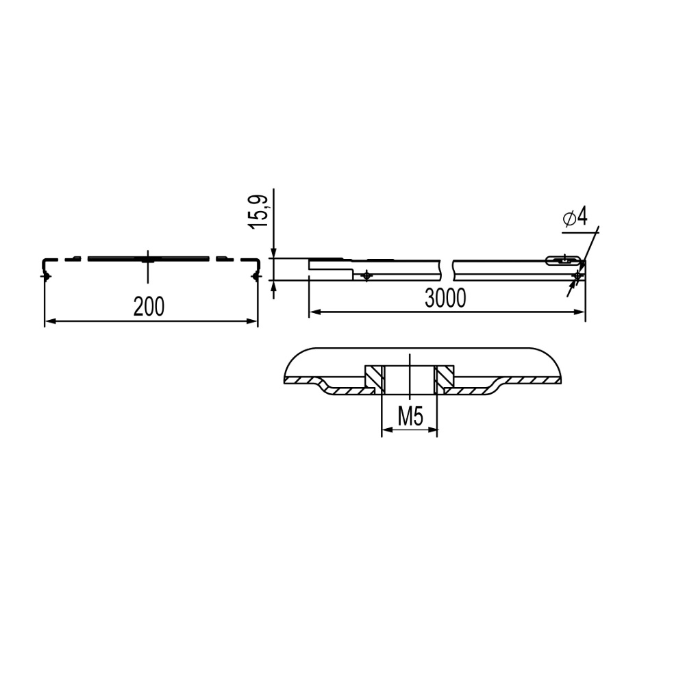 Крышка лотка 200х3000 (1,2 мм) (3 м/уп) Промрукав