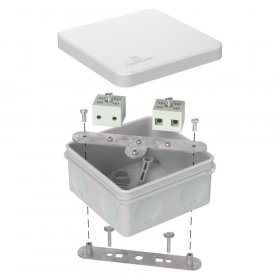 Коробка огнестойкая для о/п двухкомпонентная 60-0210-FR6.0-4 Е15-Е120 RAL7035 80х80х40 Промрукав