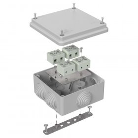 Коробка огнестойкая для о/п 40-0300-FR6.0-8 Е15-Е120 RAL7035 100х100х50 (14 шт/кор) Промрукав