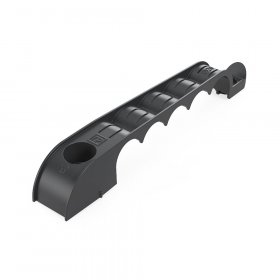 Держатель труб для прямого монтажа односторонний на 5 мест в гофроящике чёрный d20 (200шт/кор) Промрукав