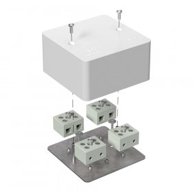 Коробка огнестойкая для кабель-канала 40-0460-FR10.0-8 Е15-Е120 RAL9003 85х85х45 (44 шт/кор) Промрукав