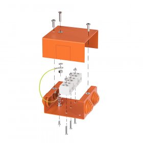 Коробка металлическая огнестойкая 70-0240-FR6.0-6 Е15-Е120 80х80х35 Промрукав