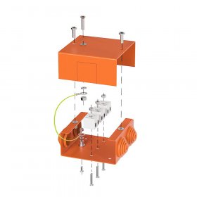 Коробка металлическая огнестойкая 70-0240-FR2.5-6 Е15-Е120 80х80х35 Промрукав