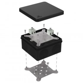 Коробка огнестойкая для о/п двухкомпонентная 60-0300-FR2.5-4 Е15-Е120 RAL9005 100х100х50 (14 шт/кор) Промрукав