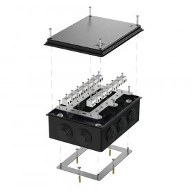 Коробка огнестойкая для о/п 40-0320-FR2.5-28 Е15-Е120 RAL9005 200х150х75 (5 шт/кор) Промрукав