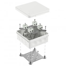 Коробка огнестойкая для о/п двухкомпонентная 60-0303-FR2.5-8 Е15-Е120 RAL9003 100х100х40 (16 шт/кор) Промрукав