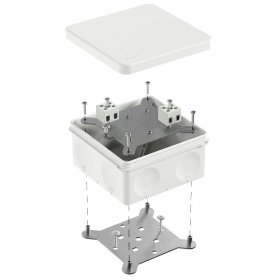 Коробка огнестойкая для о/п двухкомпонентная 60-0300-FR2.5-4 Е15-Е120 RAL9003 100х100х50 (14 шт/уп) Промрукав