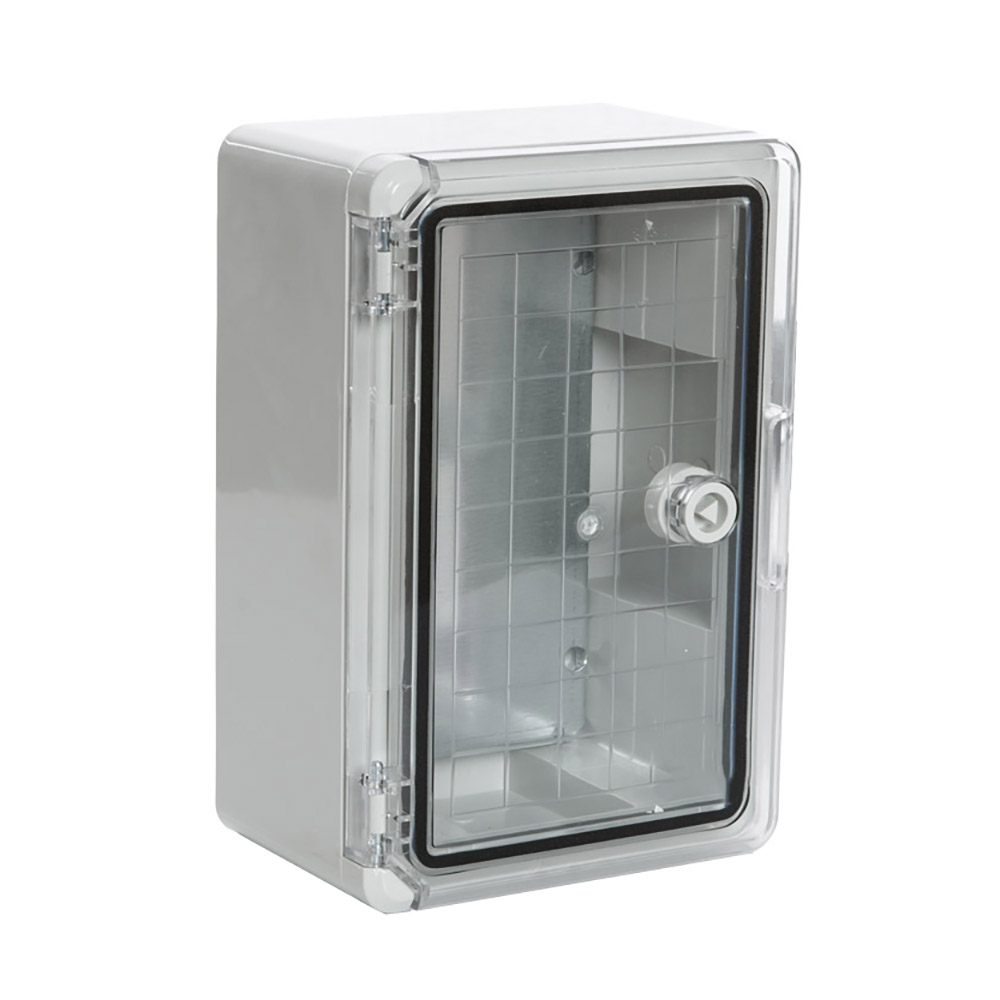 Корпус пластиковый с монтажной панелью ЩМП IP65 прозрачная дверь 300х200х130 Промрукав