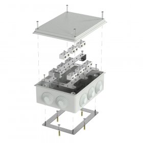 Коробка огнестойкая для о/п 40-0320-FR6.0-4-18-Р Е15-Е60 RAL7035 200х150х75 (5 шт/кор) Промрукав