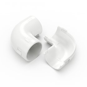 Соединитель угловой разборный белый d25 мм (30шт/480шт уп/кор) Промрукав