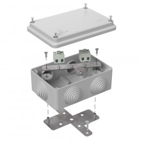 Коробка огнестойкая для о/п 40-0340-FR1.5-4 Е15-Е120 RAL7035 120х80х50 (23 шт/кор) Промрукав