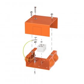 Коробка металлическая огнестойкая 70-0240-FR10.0-2 Е15-Е120 80х80х35 Промрукав
