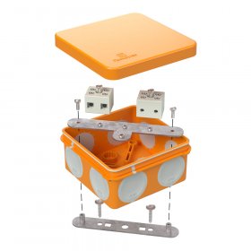 Коробка огнестойкая для о/п двухкомпонентная 60-0210-FR6.0-4 Е15-Е120 RAL2003 80х80х40 (44 шт/кор) Промрукав
