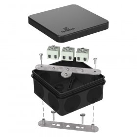 Коробка огнестойкая для о/п двухкомпонентная 60-0210-FR2.5-6 Е15-Е120 RAL9005 80х80х40 (44 шт/кор) Промрукав