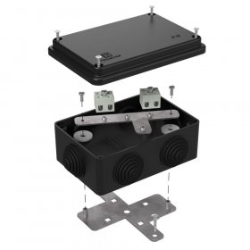 Коробка огнестойкая для о/п 40-0340-FR1.5-4 Е15-Е120 RAL9005 120х80х50 (20 шт/кор) Промрукав