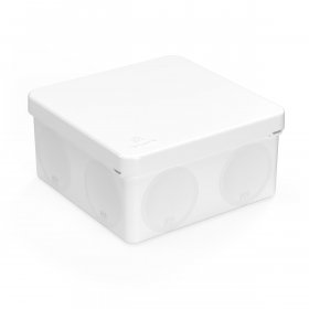 Коробка распределительная 60-0300-9003м для прямого монтажа двухкомпонентная безгалогенная (HF) белая 100х100х50 (8шт/уп) Промрукав