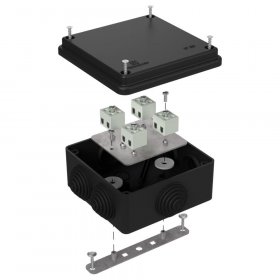 Коробка огнестойкая для о/п 40-0300-FR2.5-8 Е15-Е120 RAL9005 100х100х50 (14 шт/кор) Промрукав