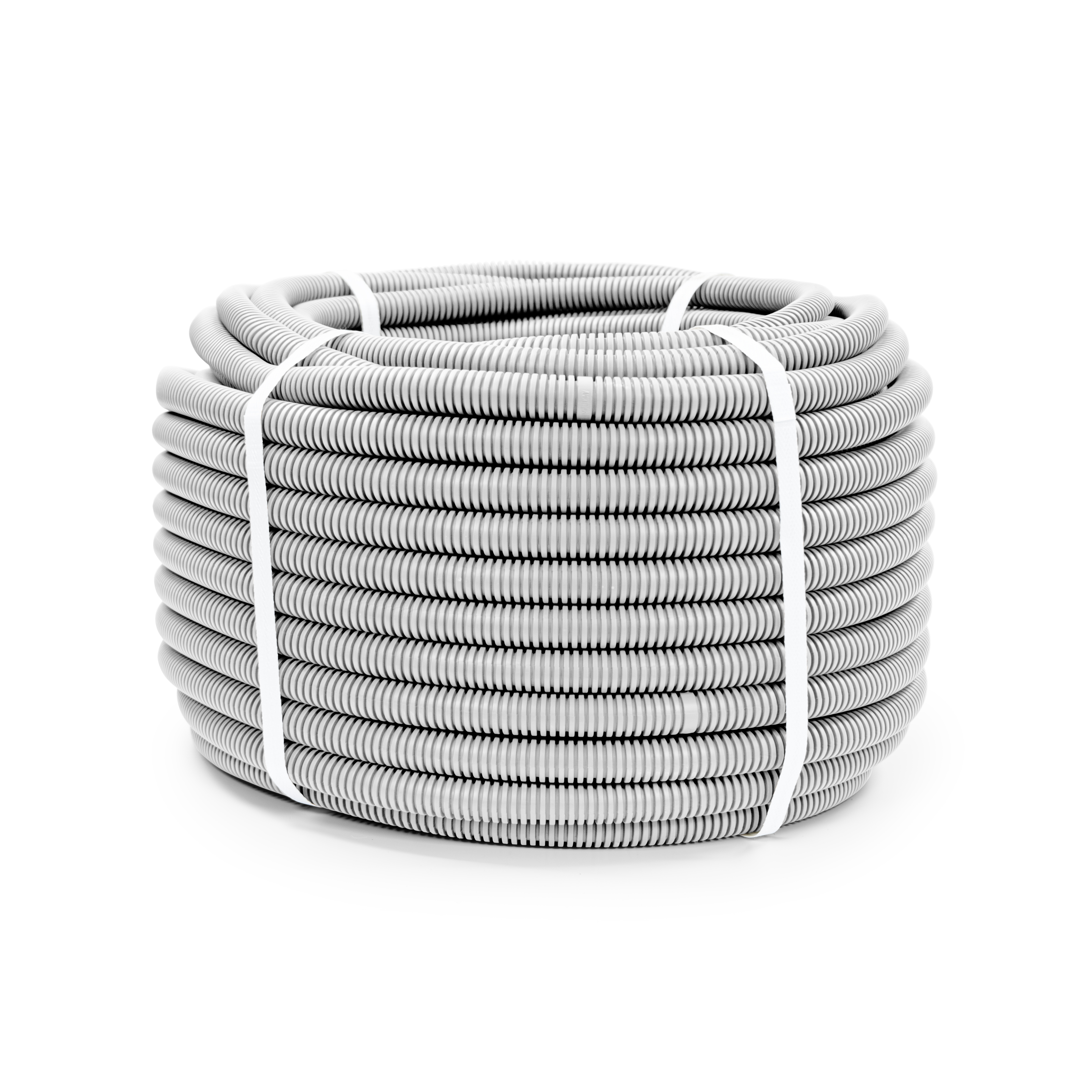 Труба гофрированная ПВХ серая с/з d20 мм (50м/3600м уп/пал) Строитель