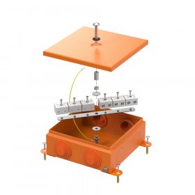Коробка металлическая огнестойкая 70-0380-FR10.0-12 E15-E120 RAL2003 150x150x60 (6 шт/кор) Промрукав