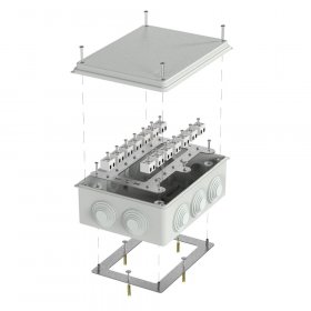 Коробка огнестойкая для о/п 40-0320-FR2.5-28 Е15-Е120 RAL7035 200х150х75 (5 шт/кор) Промрукав