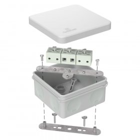 Коробка огнестойкая для о/п двухкомпонентная 60-0210-FR6.0-6 Е15-Е120 RAL7035 80х80х40 Промрукав