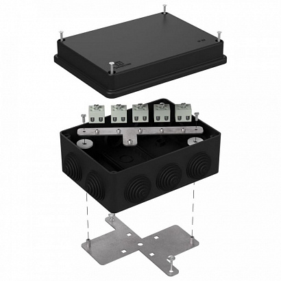 Коробка огнестойкая для о/п 40-0310-FR1.5-10 Е15-Е120 RAL9005 150х110х70 (6 шт/кор) Промрукав