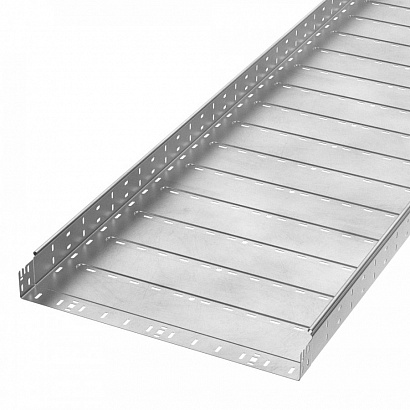 Лоток перфорированный Профи INOX (AISI 304) 600х80х6000 (1,0 мм) (12 м/уп) Промрукав