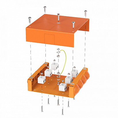 Коробка металлическая огнестойкая 70-0370-FR2.5-12 Е15-Е120 130х130х35 Промрукав