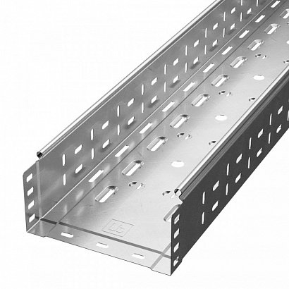 Лоток перфорированный Стандарт INOX (AISI 304) 200х100х3000 (0,8 мм) (3 м/уп) Промрукав