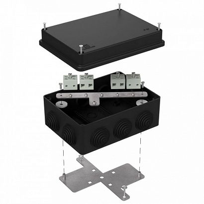 Коробка огнестойкая для о/п 40-0310-FR6.0-8 Е15-Е120 RAL9005 150х110х70 (6 шт/кор) Промрукав