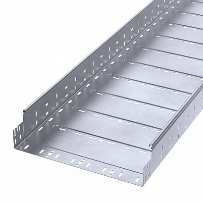Лоток перфорированный Профи INOX (AISI 316) 400х100х6000 (1,2 мм) (12 м/уп) Промрукав