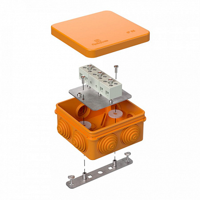 Коробка огнестойкая для о/п 40-0210-FR6.0-6 Е15-Е120 RAL2003 80х80х40 (44 шт/кор) Промрукав