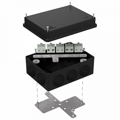 Коробка огнестойкая для о/п 40-0310-FR6.0-10 Е15-Е120 RAL9005 150х110х70 (6 шт/кор) Промрукав