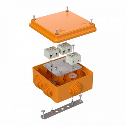 Коробка огнестойкая для о/п 40-0300-FR6.0-6 Е15-Е120 RAL2004 100х100х50 (14 шт/кор) Промрукав