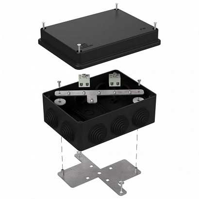 Коробка огнестойкая для о/п 40-0310-FR2.5-4 Е15-Е120 RAL9005 150х110х70 (6 шт/кор) Промрукав