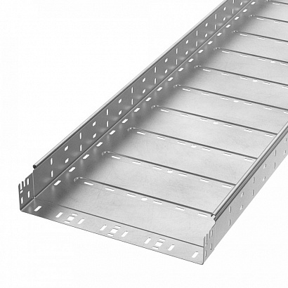 Лоток перфорированный Профи INOX (AISI 304) 400х80х3000 (1,2 мм) (6 м/уп) Промрукав