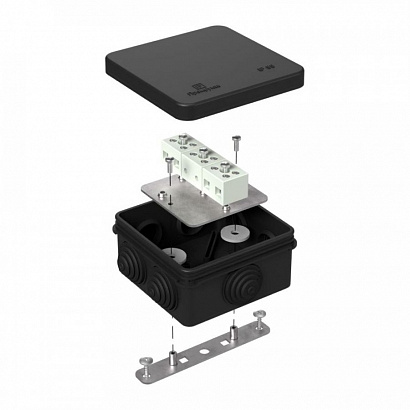 Коробка огнестойкая для о/п 40-0210-FR6.0-6 Е15-Е120 RAL9005 80х80х40 Промрукав