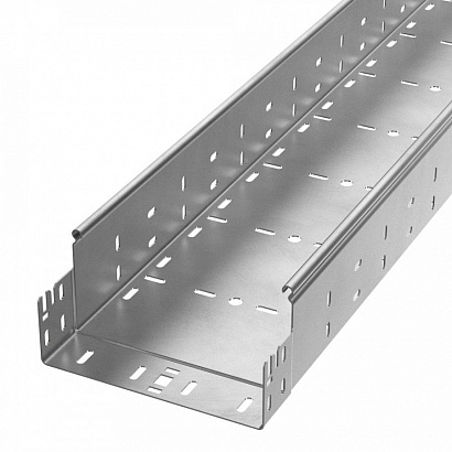 Лоток перфорированный Профи INOX (AISI 304) 200х100х3000 (1,5 мм) (6 м/уп) Промрукав