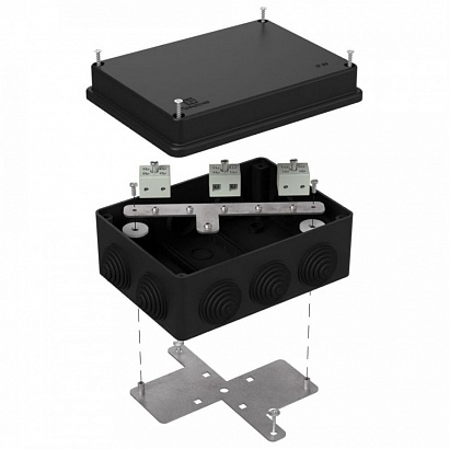 Коробка огнестойкая для о/п 40-0310-FR6.0-6 Е15-Е120 RAL9005 150х110х70 (6 шт/кор) Промрукав