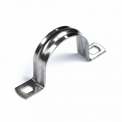 Скоба металлическая двухлапковая СМД(INOX) d38-40 мм (10шт/200шт уп/кор) Промрукав