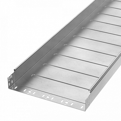 Лоток неперфорированный Профи INOX (AISI 304) 400х80х6000 (1,0 мм) (12 м/уп) Промрукав