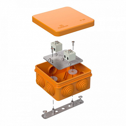 Коробка огнестойкая для о/п 40-0210-FR1.5-4 Е15-Е120 RAL2004 80х80х40 (44 шт/кор) Промрукав
