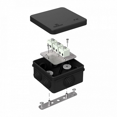 Коробка огнестойкая для о/п 40-0210-FR2.5-6 Е15-Е120 RAL9005 80х80х40 Промрукав
