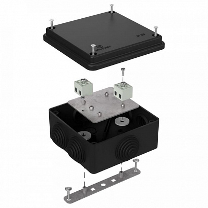 Коробка огнестойкая для о/п 40-0300-FR1.5-4 Е15-Е120 RAL9005 100х100х50 (14 шт/кор) Промрукав