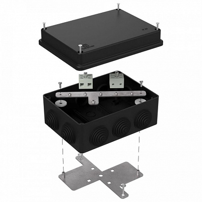 Коробка огнестойкая для о/п 40-0310-FR6.0-4 Е15-Е120 RAL9005 150х110х70 (6 шт/кор) Промрукав