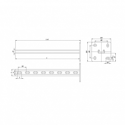Стойка STRUT HDZ СС-41х21х800 (2,5мм) Промрукав